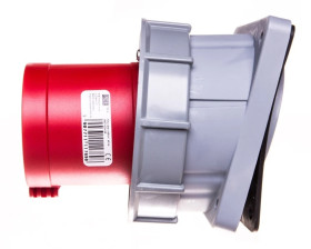 Wtyczka tablicowa skośna 63A 5P 400V czerwona IP67 POWER TWIST 735-6