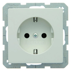 Gniazdo pojedyncze SCHUKO śnieżnobiały aksamit Q.1 47436089