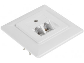 Puszka naścienna podwójna 8P4C przelotowa