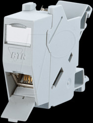 1309426003-E 1x RJ45 socket IP20 Cat.6A, rail mounting