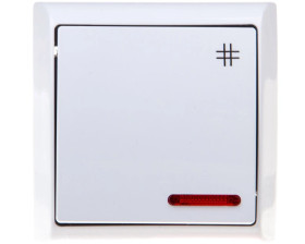 BIS Łącznik krzyżowy z podświetleniem biały ŁN-4BS/00