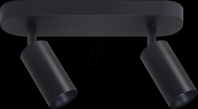 LX300222 Swivelling LED surface-mounted spotlight GU10, 2-lamp, black, IP