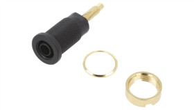 Gniazdo Bananowe 4Mm 32A 1000Vdc 24,5Mm Czerwony Złocony Fcr7358gr