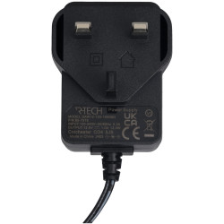 R-TECH 857078 AC/DC Adapter 12dc 1amp UK Plug Top