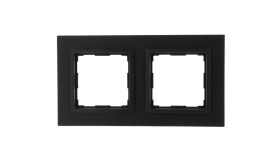 Vena2 Ramka Dwukrotna Tworzywo Lakierowane (Barwione) Czarny Mat 520982