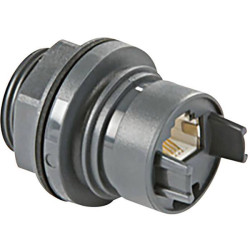 Bulgin PXP6033TP/E Buccaneer 6000 Device Socket RJ45 Black 1pc