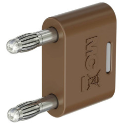 St&#xE4;ubli 644012-27 KS-4N-19 Connector Brown, 4mm Pin, Insulated, Brass, 1 pc