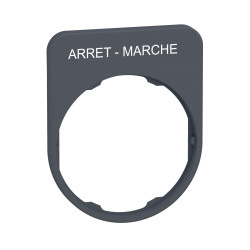legend plate with arret-marchema