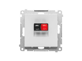 SIMON 55 Gniazdo głośnikowe pojedyncze jasnoszary mat TGL1.01/114 KONTAKT SIMON