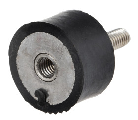 Podstawka antywibracyjna M6 średnica 25mm wysokość całkowita 15mm Cylinder męski-żeński wysokość stopki 15mm