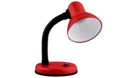 Lampka Biurkowa Stołowa Regulowana Szkolna Nocna E27 Czerwona