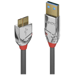 LINDY 36656 USB cable Grey USB 3.2 Gen 1 USB-A to Micro-B 0.50 m