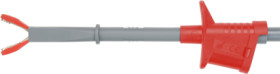 Safety clamp test probe, red, max. 11.5 mm, L 156 mm, CAT III, socket 4 mm, SKPS 7630 NI / RT