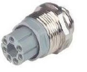 Złącze panelowe do samokonfekcjonowania okrągłe kątowe DIN żeńskie seria NR 7-pinowe N6R AF