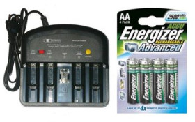 ładowarka MW 9168 GS + 4 x Energizer R6 AA Ni-MH 2450