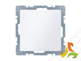 BERKER Q.1/Q.3/Q.7 Zaślepka z płytką czołową (z cokołem i pazurkami) biały aksamit 6710096089 HAGER