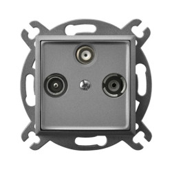 ARIA Gniazdo RTV-SAT końcowe szary mat GPA-US/m/70