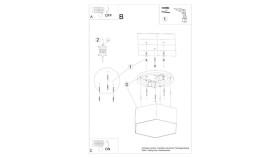 Spot Tuba Sufitowa, Natynkowa Loya Kolor Biały Mat/Francuskie Złoto Metal,...