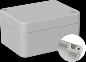 Industrial housing, 65 x 50 x 35 mm, IP66, light gray