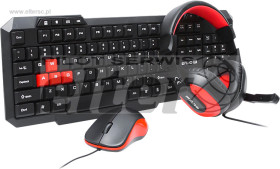 Klawiatura + myszka + sĹ‚uchawki USB V3