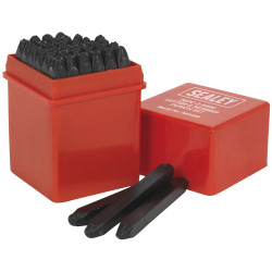 Sealey AK8296 Letter &amp; Number Punch Set 36pc 2.5mm
