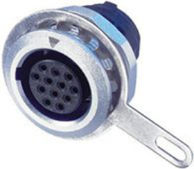 Panel socket, 12 pole, solder cup, push pull, straight, MRF12