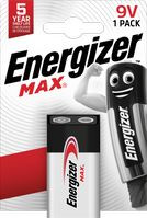 Bateria 9 V, 9V, 600mAh, Energizer, Energizer MAX PP3