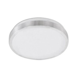 Plafon LED Lampa Sufitowa 2x E27 z Czujnikiem mikrofalowym SOLEN okrągly srebrny