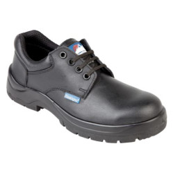 Shoe Black Lace Up Composite Toe Cap And
