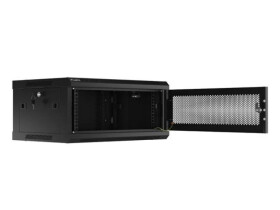SZAFA INSTALACYJNA RACK WISZĄCA 19 4U 600X450 CZARNA DRZWI PERFOROWANE LANBERG (FLAT PACK) WF01-6404-23B