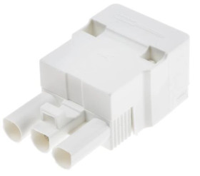 Złącze wtykowe do druku Biały 3-żyłowe, Wkręcane, 400 V Montaż na kablu