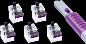 NC03PKPL Cable lock, RJ45, 5 pieces, with key, purple