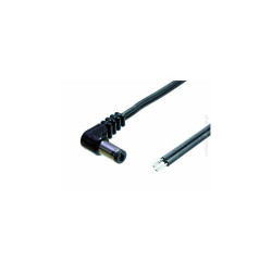 Wtyk DC 5,5/2,1 kątowy z przewodem 1,5m / POSDC-T-P21L-1.5