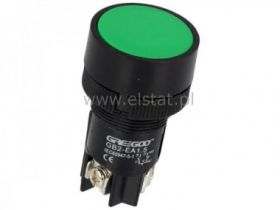 Przycisk chwil. zielony niski; plastik; NO; NC
