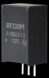 80099160 DC/DC converter R78B, 4.75-18 Vin, single, 3.3 Vout, 1.5 A, SIP