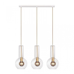 Listwa biała z wiszącymi drucianymi lampami z serii ARVI WHITE K-4526 Kaja Lighting