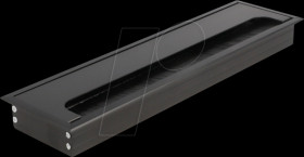 66858 Cable grommet for desk mounting, brush, 300 x 80 x 28 mm, black