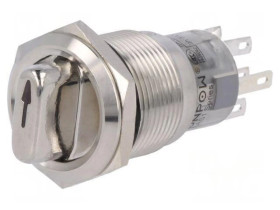 Przełącznik obrotowy Poz: 3 DP4T 0,5A220VAC 1A24VDC 50m LAS1-AGQ-22X/31/G/12V/S