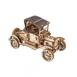 Samochód Retro UGR-T - model mechaniczny do składania - fornir - 337 elementów - Ugearsmodels