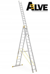 Drabina profesjonalna FORTE ALVE 3x15 szczebli 8615