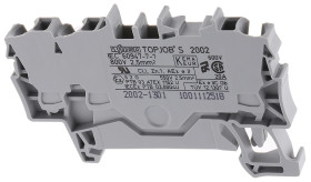 Blok zacisków przelotowych WAGO poziomy: Pojedynczy 22 → 12AWGWciskany zacisk Cage Clamp TOPJOB S, 2002 24A 800 V