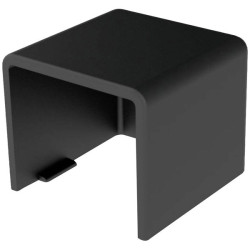 KOPOS 8621_FB Cable Duct Endpiece 20x20mm Black 1Piece Wall/Ceiling Use