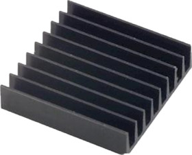 IC heatsink, (L x W x H) 10 x 19 x 4.8 mm, 35 K/W, black anodized, 10037144