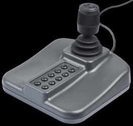 100-550-BLK-RF USB desktop joystick, 3-axis, Hall effect, 10 pushbuttons