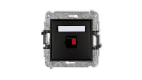 Mini Gniazdo Głośnikowe Pojedyncze Czarny Mat 12Mgg-1