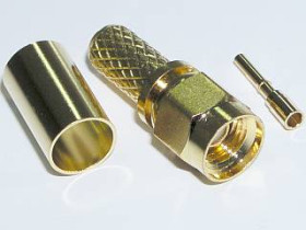 Wtyk SMA-RP zaciskany na przewód H155 Au