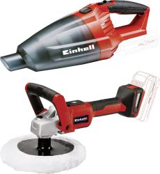 Einhell Power X-Change TE-VC 18 Li + CE-CP 18/180 Odkurzacz ręczny, akumulatorowy z akumulatorową polerką, bez akumulato