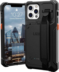 Urban Armor Gear Gear Workflow Etui na zasilacz Apple iPhone 15 czarny Ładowarka indukcyjna, Zintegrowana bateria, Z pas