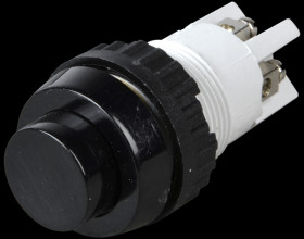 1.01.102.011/0104 Button, NO/NC, 250 V, 2 A, Ø 18.2 mm, black