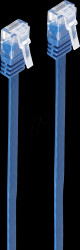 SP711-SL0.25B Cat.6 flat cable U/UTP, slim, blue, 0.25m